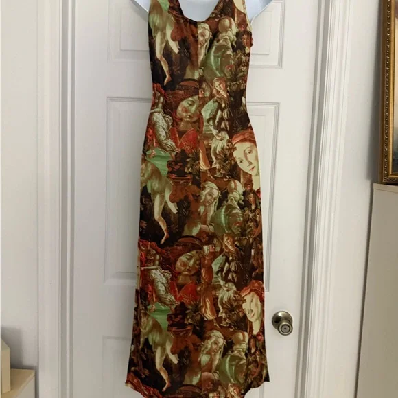 Artistic Renaisaance Print Maxi Dress - Picture 2 of 4